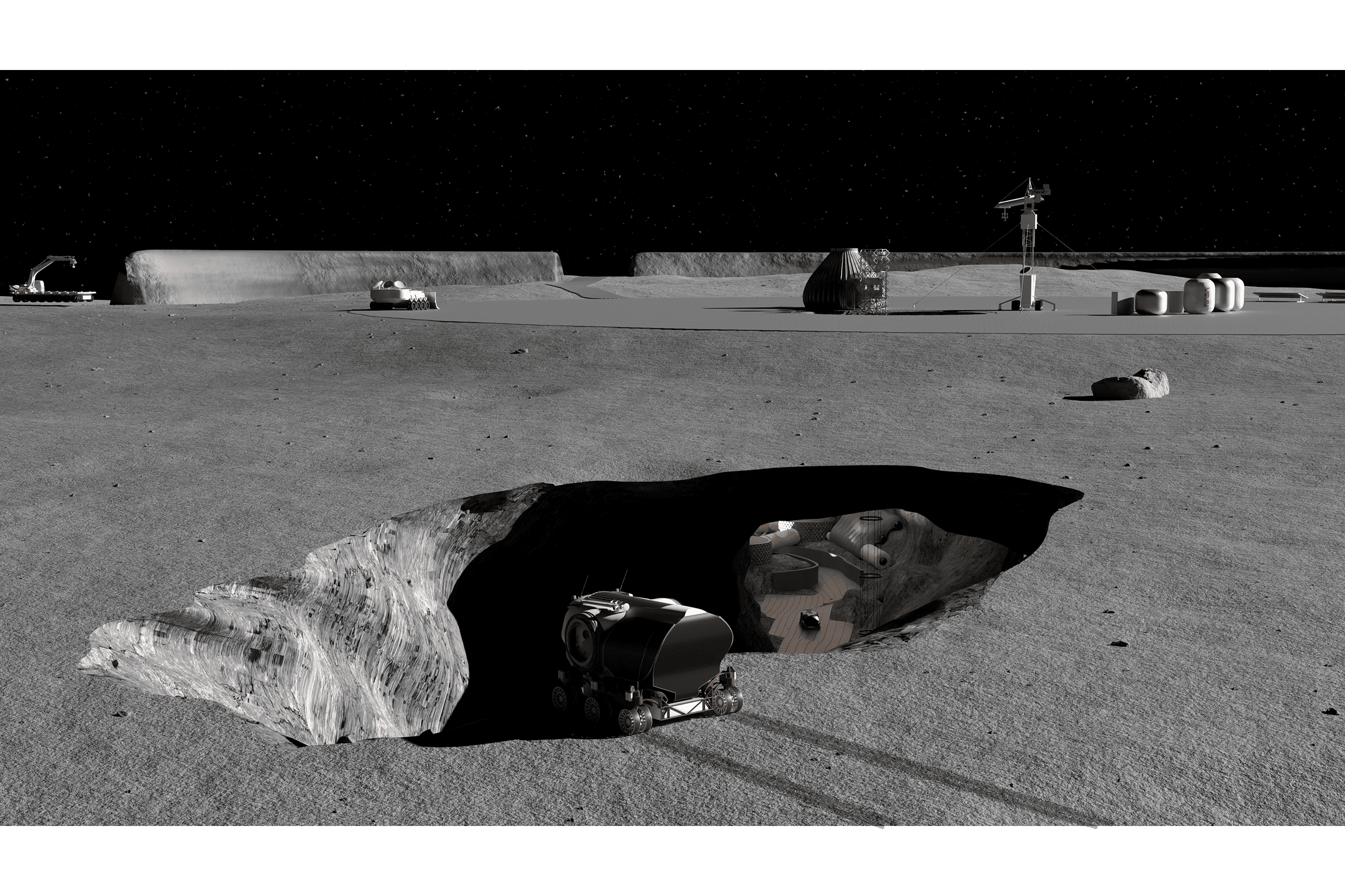 Cave opening render